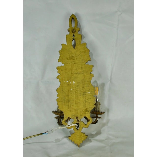 Polychrome and Wood Sconce, 1960s For Sale - Image 10 of 13