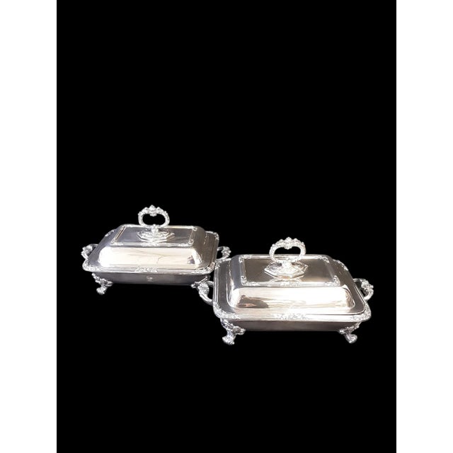 Vintage Set of 2 Collis and Co. Fine Silverplate Serving Dishes For Sale - Image 12 of 12