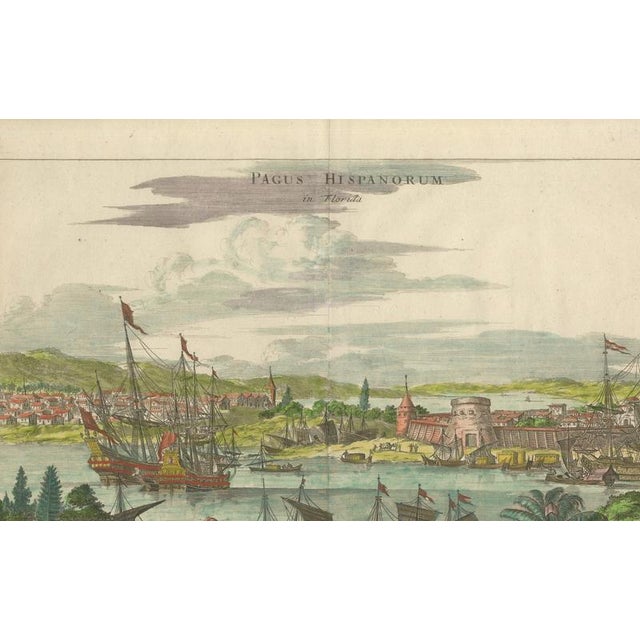 Hand-Colored View of St. Augustine Florida, 1671 For Sale - Image 6 of 11