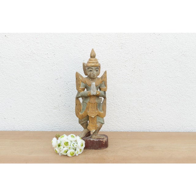 Antique Burmese Celestial Attendant Figure For Sale In Los Angeles - Image 6 of 6