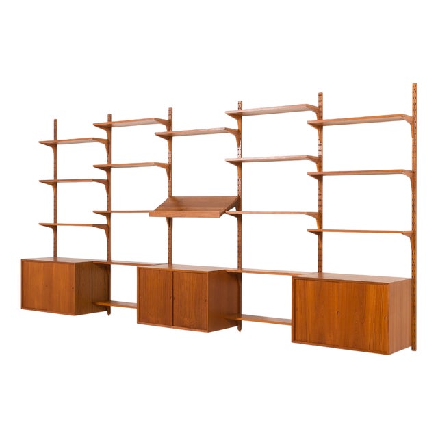 Large Teak Wall Unit by Poul Cadovius for Cado, 1960s For Sale
