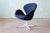 Navy Blue 1960s Navy Blue Swan Chair Arne Jacobsen for Fritz Hansen Danish Modern Swivel & Rock For Sale - Image 8 of 12