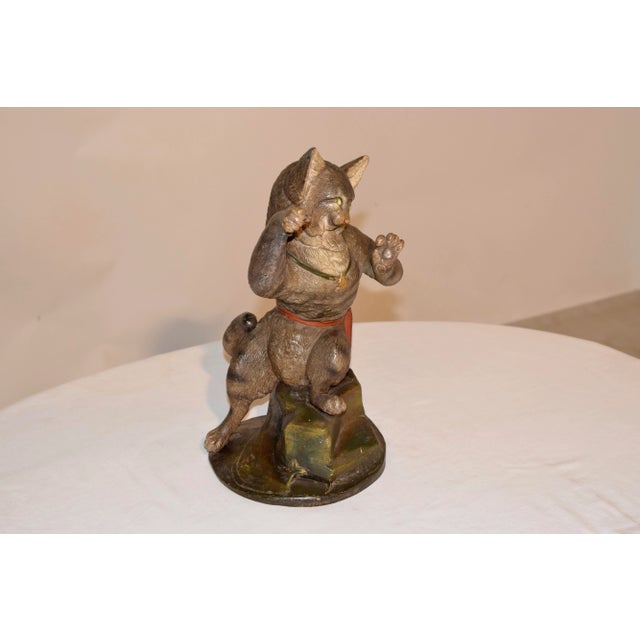 19th C Austrian Terracotta Cat For Sale In Greensboro - Image 6 of 9