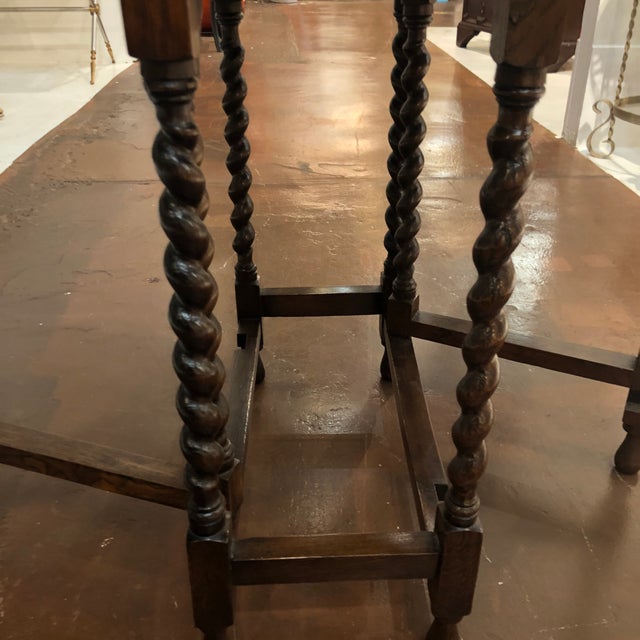 Antique English Oak & Elm Barley Twist GateLeg Table Chairish