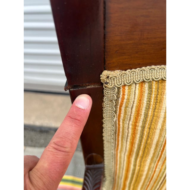 Pair of Carved Mahogany French Empire Fauteuil Armchairs Attributed to Jacob Freres, Circa 1800 For Sale - Image 14 of 18