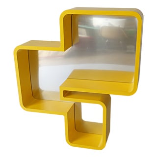 Vintage Lacquered Wood Wall Shelf, 2000s For Sale