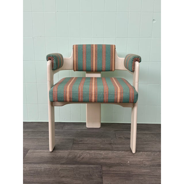 Vintage Lounge Chair in Wood and Fabric, 1970s For Sale - Image 10 of 10