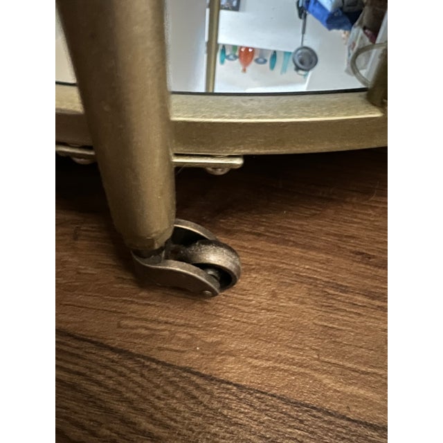 Vintage Rolling 2 Tier Champagne Bar Cart For Sale - Image 10 of 10