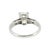 Contemporary 1950's Platinum Classic Tapered Baguette Engagement Ring With a 1.29 Radiant Cut, Size 4 For Sale - Image 3 of 4