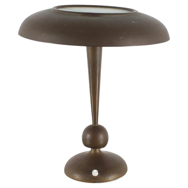 Adjustable Brass and Glass Mod. 143 Table Lamp by O. Torlasco for Lumi, 1950s For Sale - Image 12 of 12