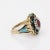 Traditional Early 20th Century Antique Edwardian Enamel Ring Vintage 14k Yellow Gold Seed Pearls size 3 For Sale - Image 3 of 7