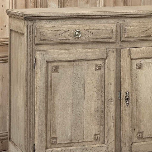 Sand 18th Century French Louis XVI Period Stripped Oak Buffet For Sale - Image 8 of 18