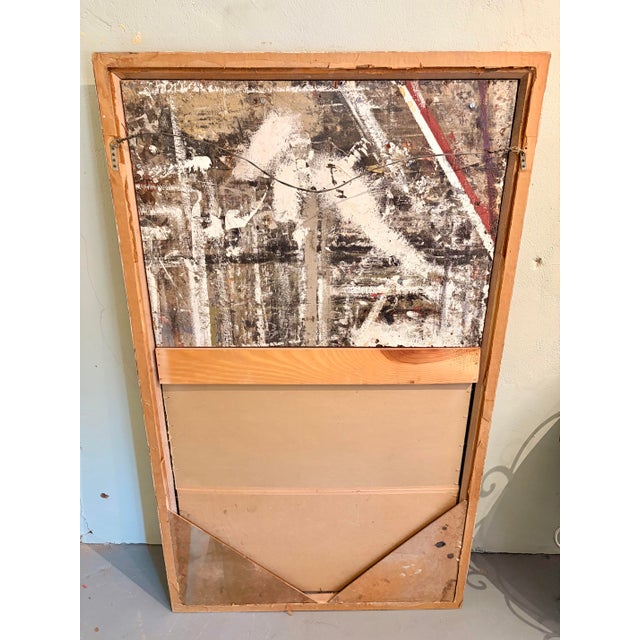 Vintage French Louis XVI Style Giltwood Trumeau Mirror With Heraldic Crest For Sale In Los Angeles - Image 6 of 12