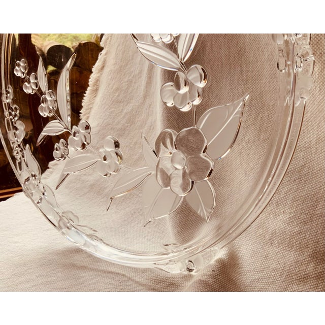 1980s Exquisite French Crystal Camelia Bathroom Tray- Plateau – Paris Find For Sale - Image 16 of 18