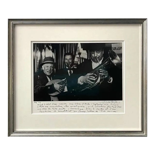 Silver Gelatin Photograph Hand Signed Photo Pablo Picasso Music Lucien Clergue, 1958 For Sale