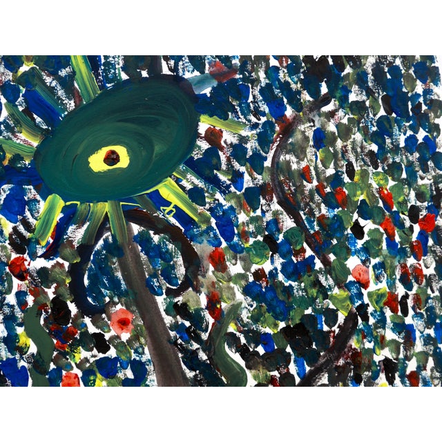 Unique and fun acrylic painting on paper. Fits a standard size frame. Presented in a plastic presentation sleeve, shipped...