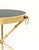 Pasargad Home Eloise Tempered Glass Ringed Side Table, Gold For Sale - Image 4 of 8