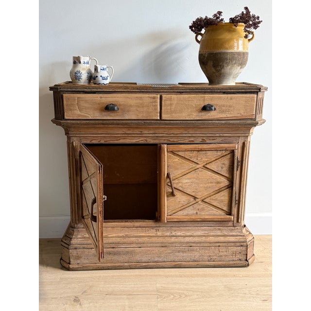 Wood Antique French Pine Shop Counter For Sale - Image 7 of 7