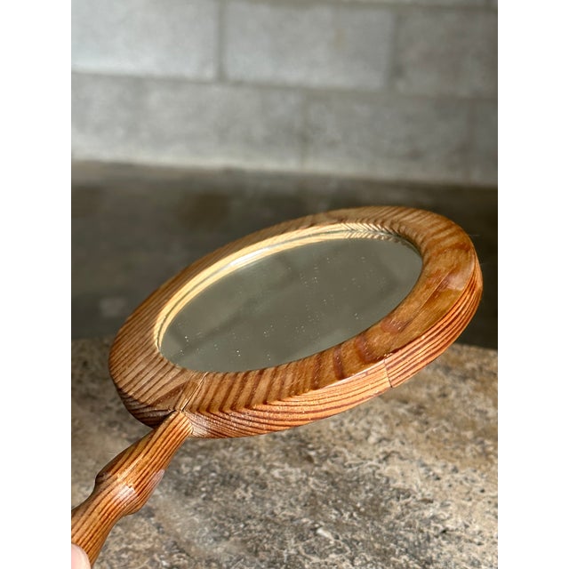 Mid-Century Modern 1970s Swedish Designer Hand Mirror For Sale - Image 3 of 7