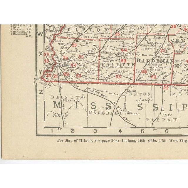 Black Antique Map of Kentucky and Tennessee with the Bluegrass Region, 1899 For Sale - Image 8 of 12
