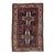 Red Ivory Navy Blue Tribal Geometric Caucasian Kazak Rug c. 1940 For Sale