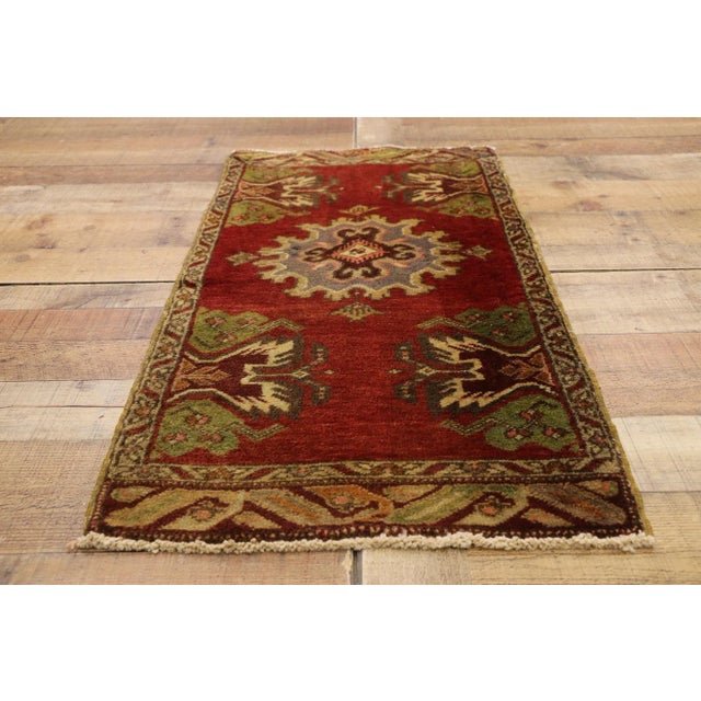 Textile Vintage Turkish Yastik Rug - 01'09 X 03'04 For Sale - Image 7 of 8
