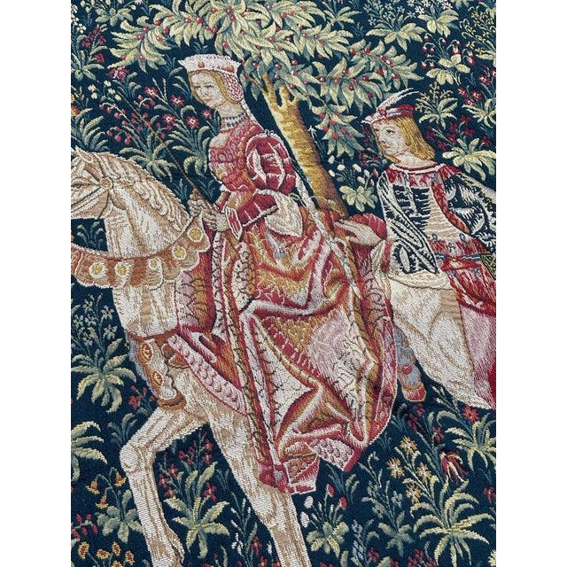 Vintage French Jacquard Tapestry with Noble Amazone Motif in the style of Aubusson, 1970s For Sale - Image 13 of 18