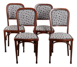 No. 715 Chairs by Gustav Siegel for Jacob & Josef Kohn, Vienna, Austria, 1905, Set of 4