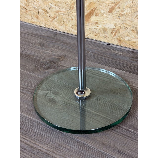 Space Age Side Table in Chrome and Glass, 1980s For Sale - Image 9 of 15