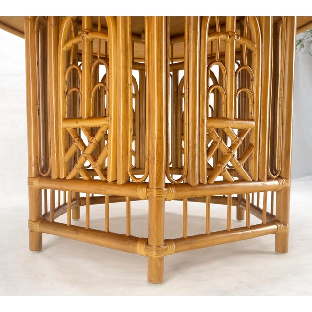 Very Fine 48" Round Top Bamboo Base Mid Century Modern Dining Center Table MINT! For Sale - Image 10 of 10