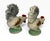 Vintage Hand-Painted Lusterware Ceramic Rooster Figurines From Brazil - A Pair For Sale - Image 4 of 12
