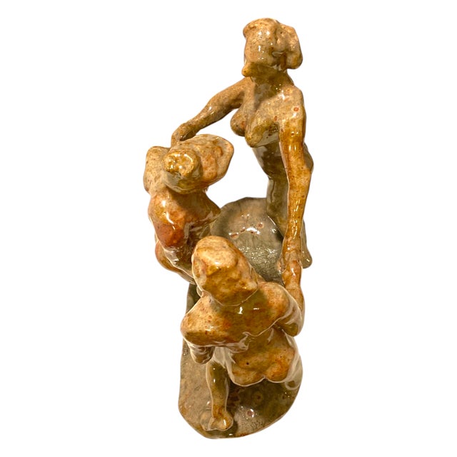 Late 20th Century Three Graces Ceramic Sculpture Greek Mythology San Francisco Bay Area Artist For Sale - Image 13 of 18
