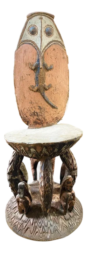 Museum Quality Vintage Orator's Stool (Teket) Litmus People Papua New Guine 55" H