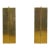 Pair of Mid Century Modernist Polished Brass Fireplace Andirons For Sale