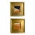 "Night and Day" Pair of Framed Mini Paintings by Jessalin Beutler For Sale