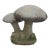 Mid 20th Century Concrete Mushroom and Frog With Brown Accents For Sale