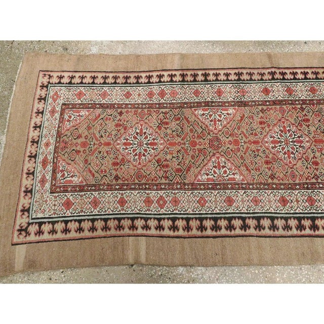 Textile Galerie Shabab Collection Early 20th Century Persian Serab Runner For Sale - Image 7 of 10