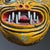 Orange Oaxacan Hand Carved Folk Art Polychrome Mexican Tigre Mask For Sale - Image 8 of 11