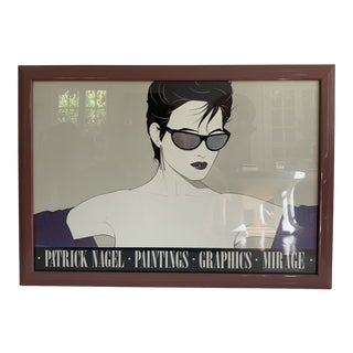 Rare Patrick Nagel Framed Mirage Print For Sale