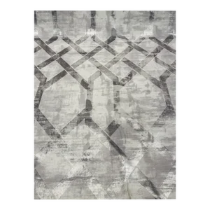 Caracole Modern Gray Diamond Trellis Print Designer Fabric 8392-89cc - 33 Yards