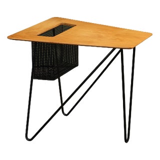 TM03 Side Table in Birch and Metal by Cees Braakman for Pastoe, Netherlands, 1953 For Sale