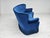 Danish 3-Seater Curved Sofa in Blue Furniture Velour & Beech Wood Legs, 1960s For Sale - Image 15 of 17