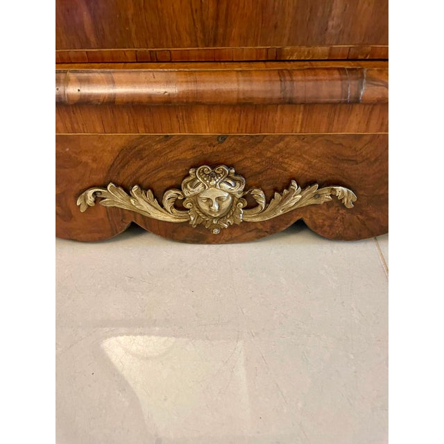 Antique Victorian Burr Walnut Ormolu Mounted Credenza, 1850 For Sale - Image 13 of 17