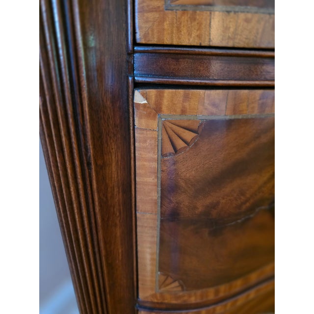 Early 20th C. Georgian Flame Mahogany Chest of Drawers For Sale - Image 13 of 15