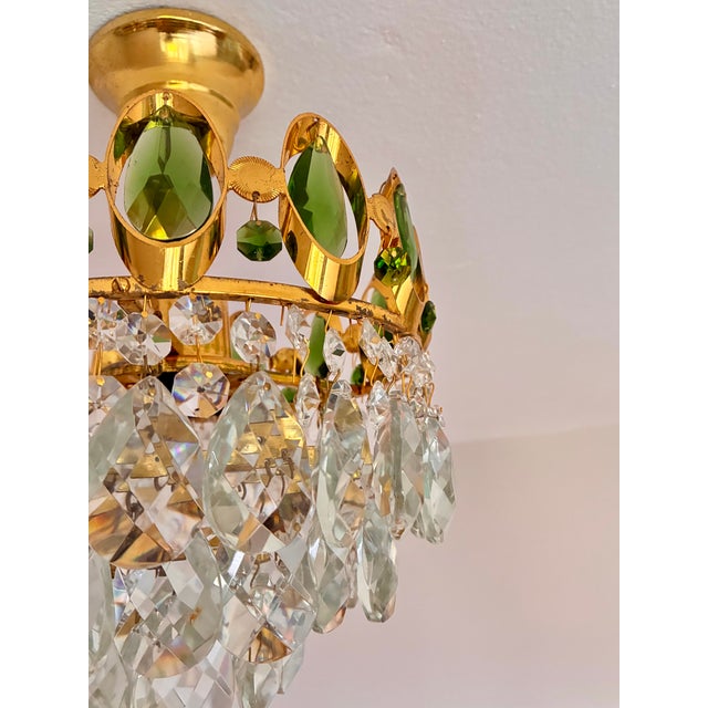 Add a touch of French vintage elegance to your space with this rare 1960s French style crown chandelier. Featuring a...