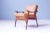 1950s Vintage Fredrik A. Kayser Teak, Leather & Brass Easy Chair #563, Norway, 1950s For Sale - Image 5 of 12