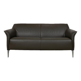 Mayon 2-Seater Sofa in Dark Green Leather from Leolux For Sale