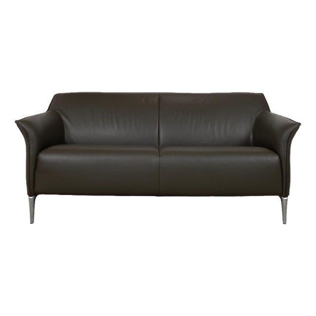Mayon 2-Seater Sofa in Dark Green Leather from Leolux For Sale
