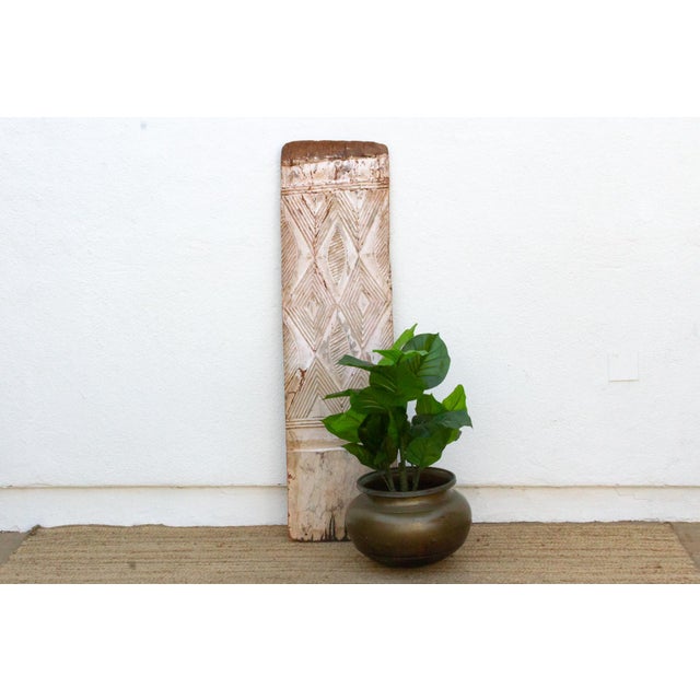 Wood Antique Architectural White Kaolin Carved Panel For Sale - Image 7 of 7