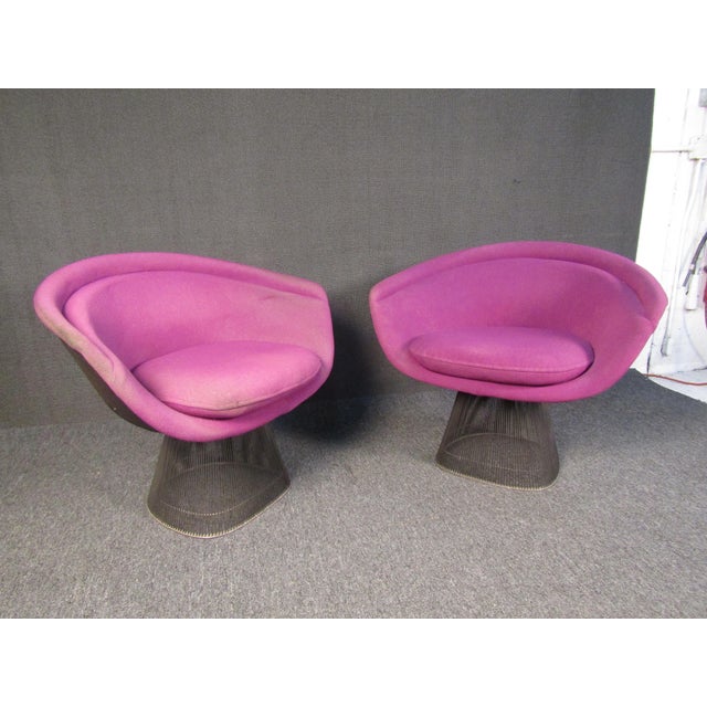 1960s 1960s Vintage Modern Pair of Chairs Attributed to Warren Platner for knoll For Sale - Image 5 of 10
